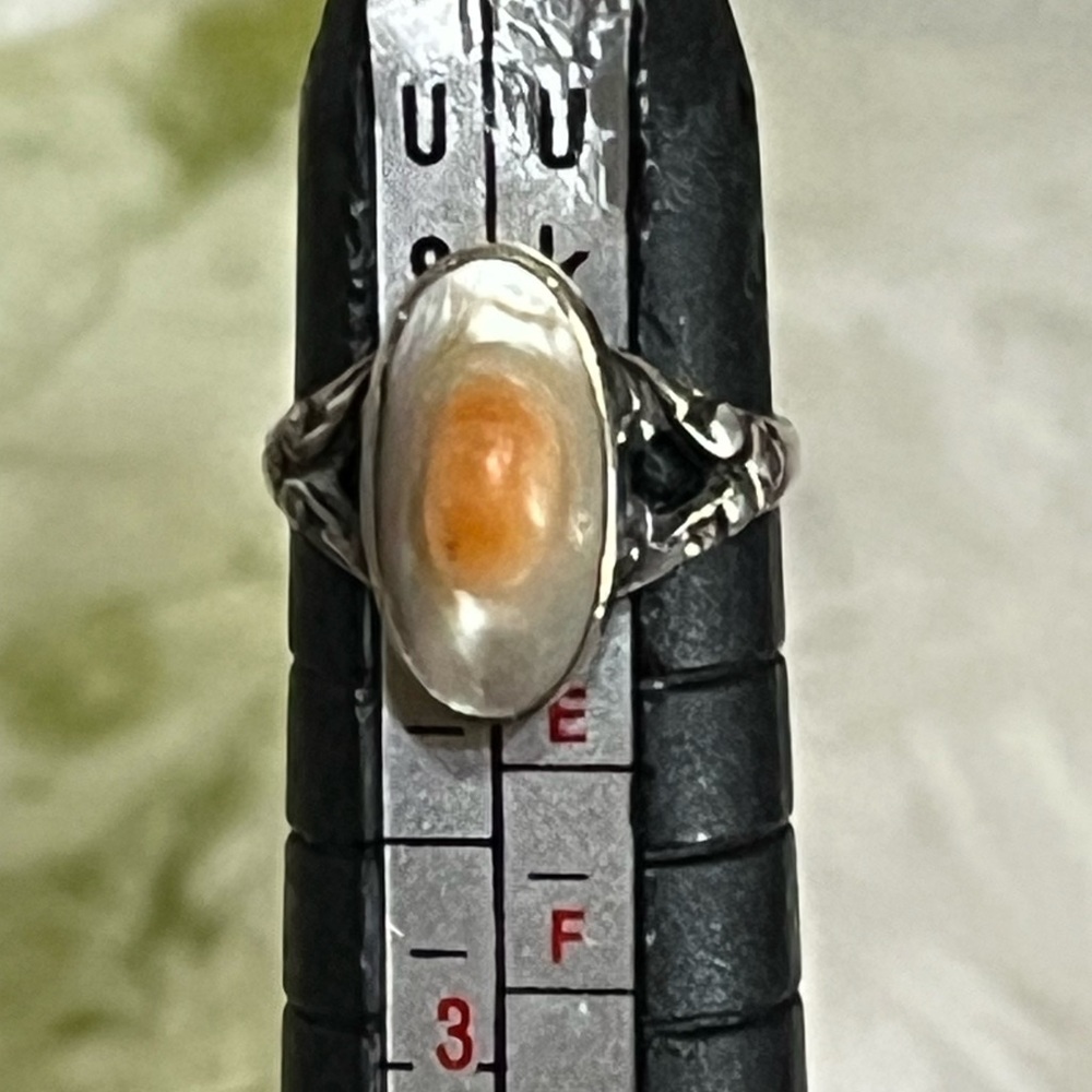 Tiny Old Blister Pearl Ring - Picture 10 of 13